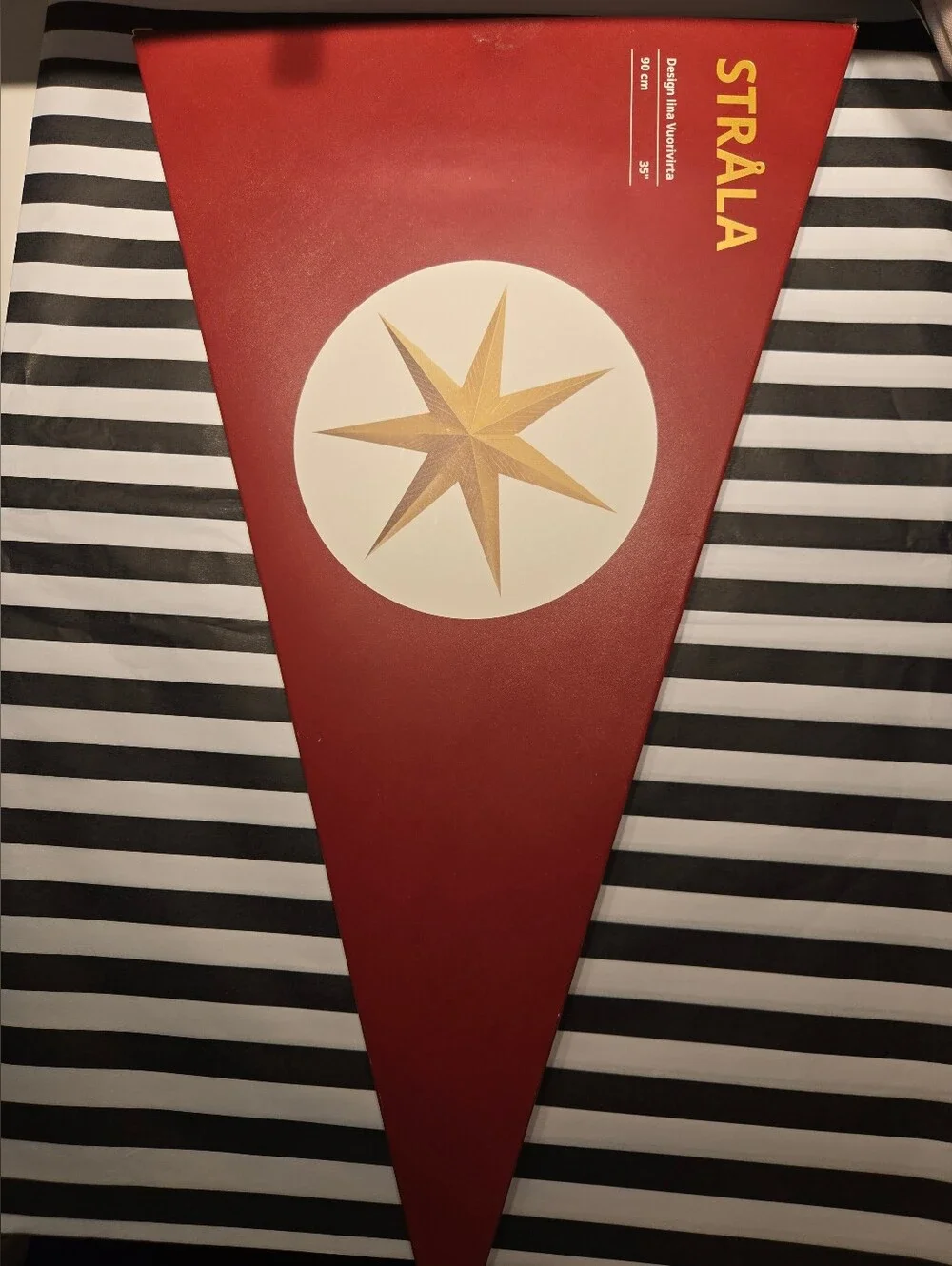 NIB Gold Paper Star Shade Pendant Light Christmas Decor Holiday 35
